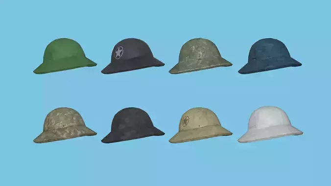 Soldier Helmets - Character Fashion Design 3D Model Collection