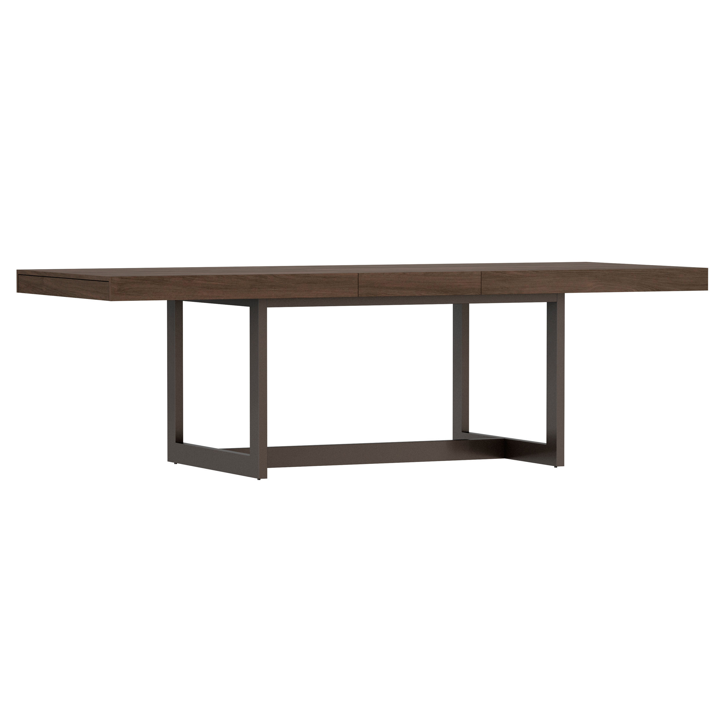 Archive Extension Storage Dining Table Open Crate and Barrel 3D model_1