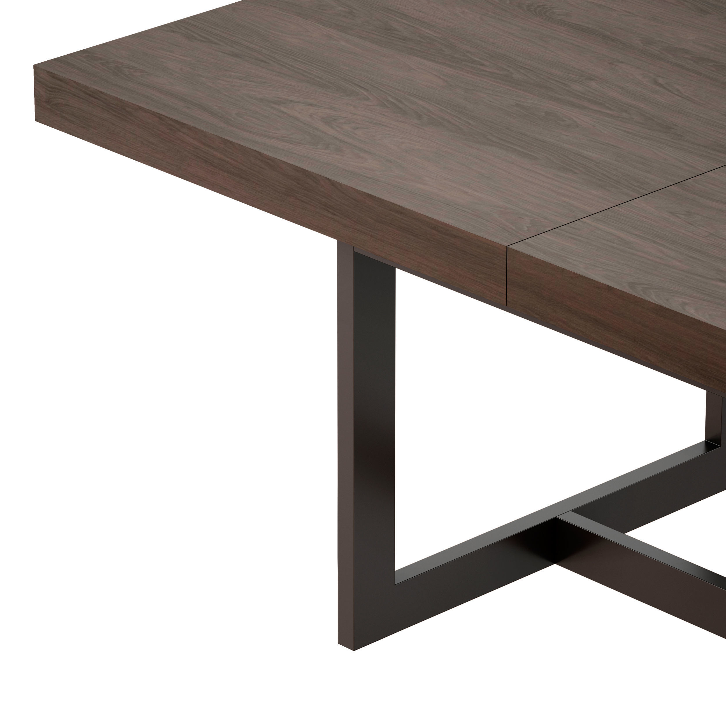 Archive Extension Storage Dining Table Open Crate and Barrel 3D model_9