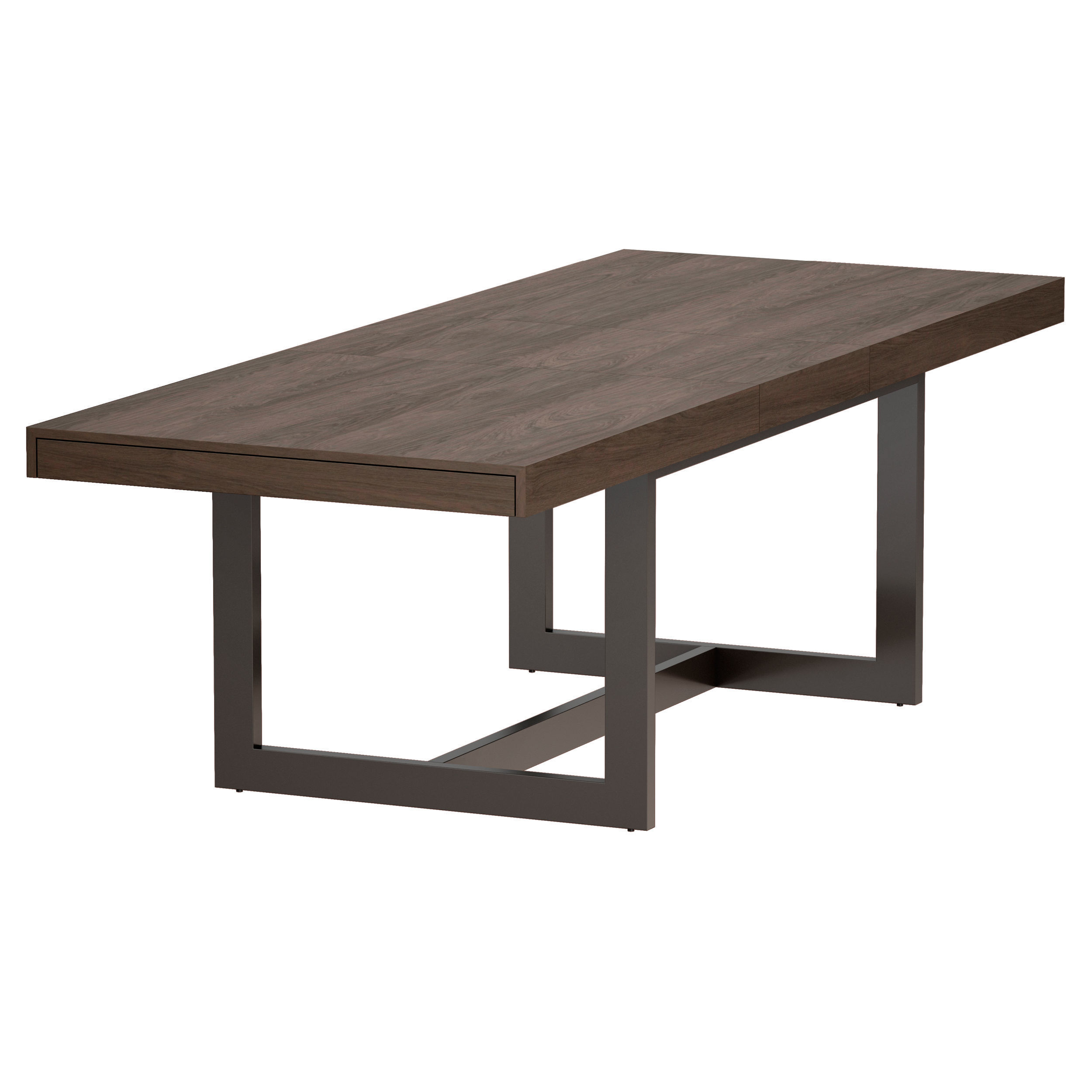 Archive Extension Storage Dining Table Open Crate and Barrel 3D model_4