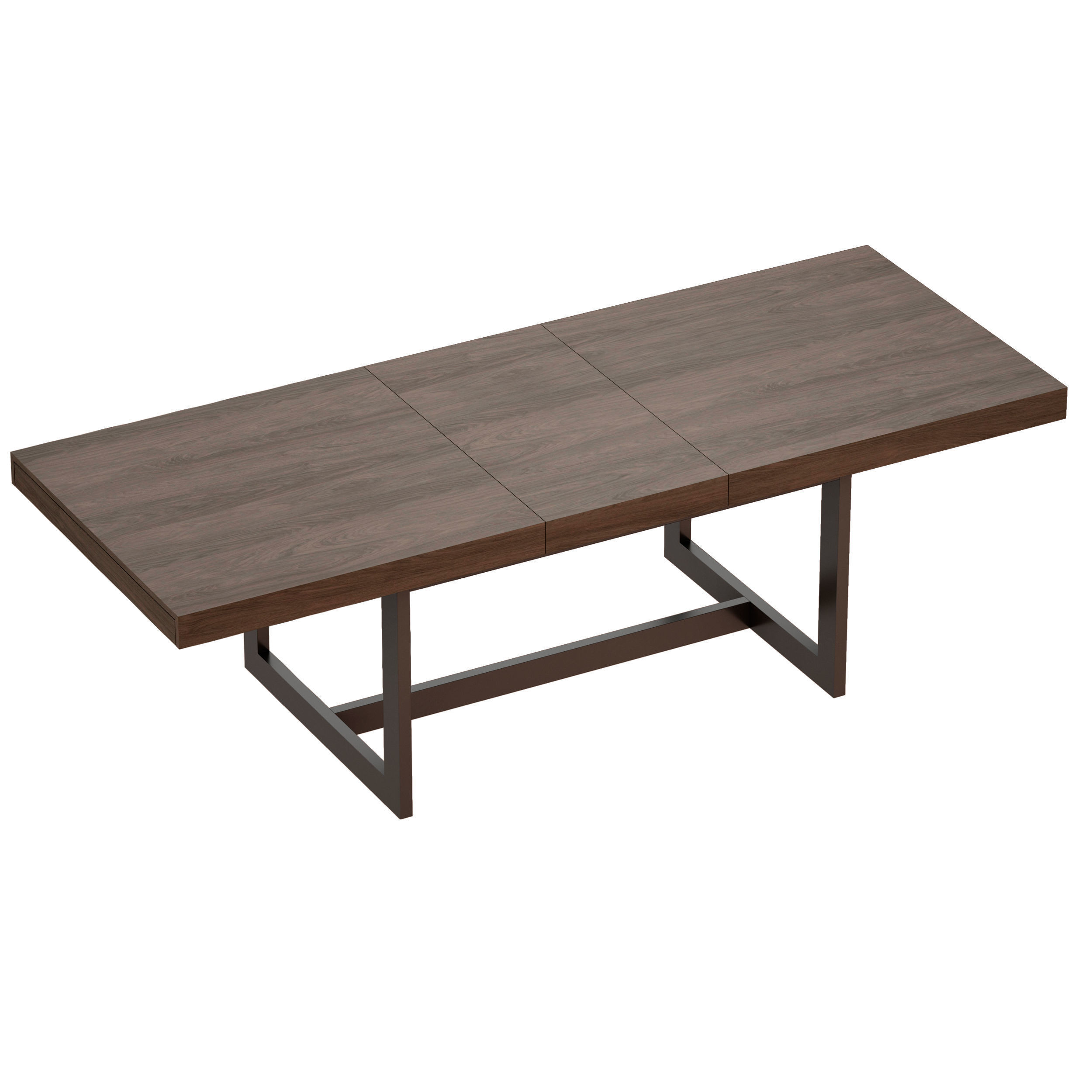 Archive Extension Storage Dining Table Open Crate and Barrel 3D model_3