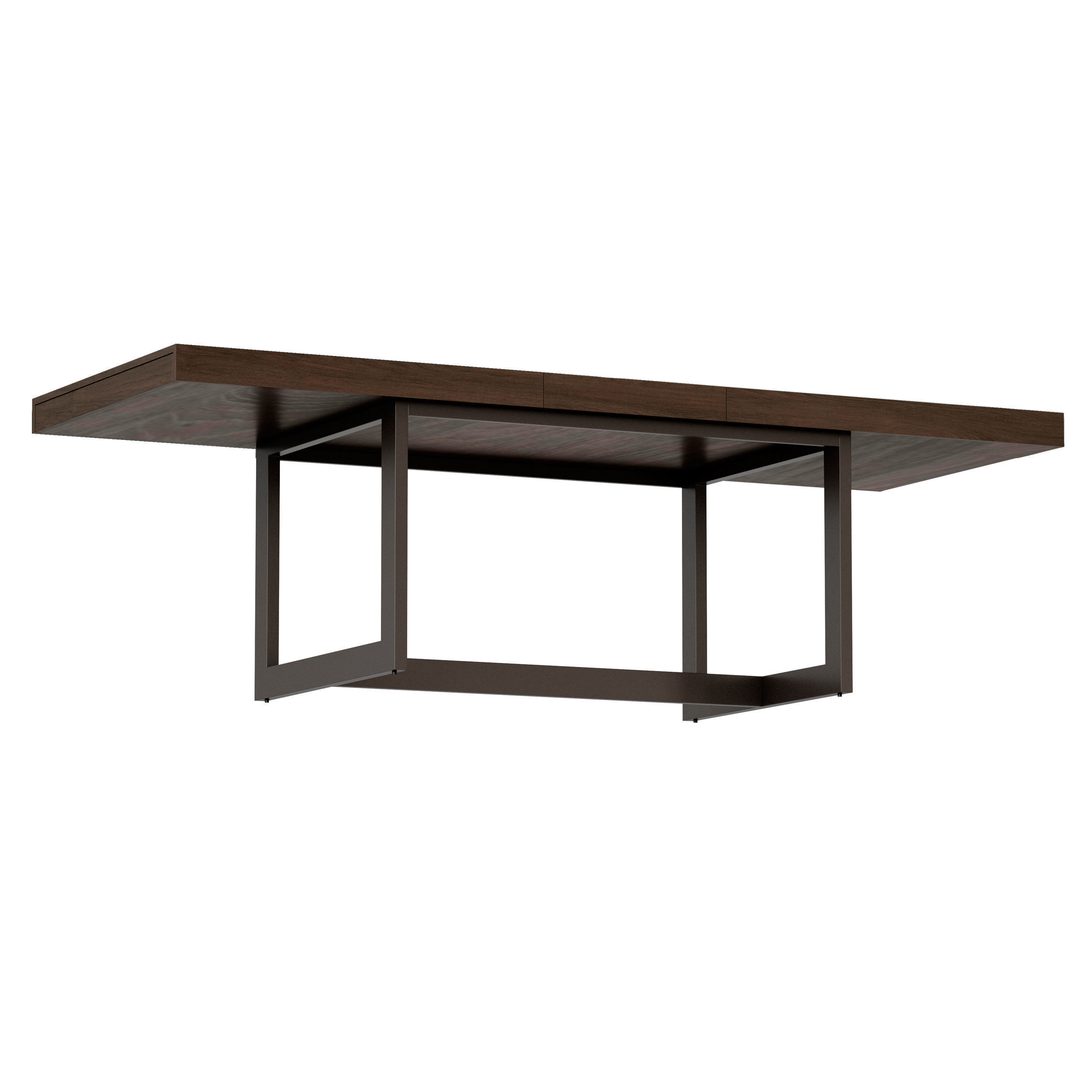 Archive Extension Storage Dining Table Open Crate and Barrel 3D model_2