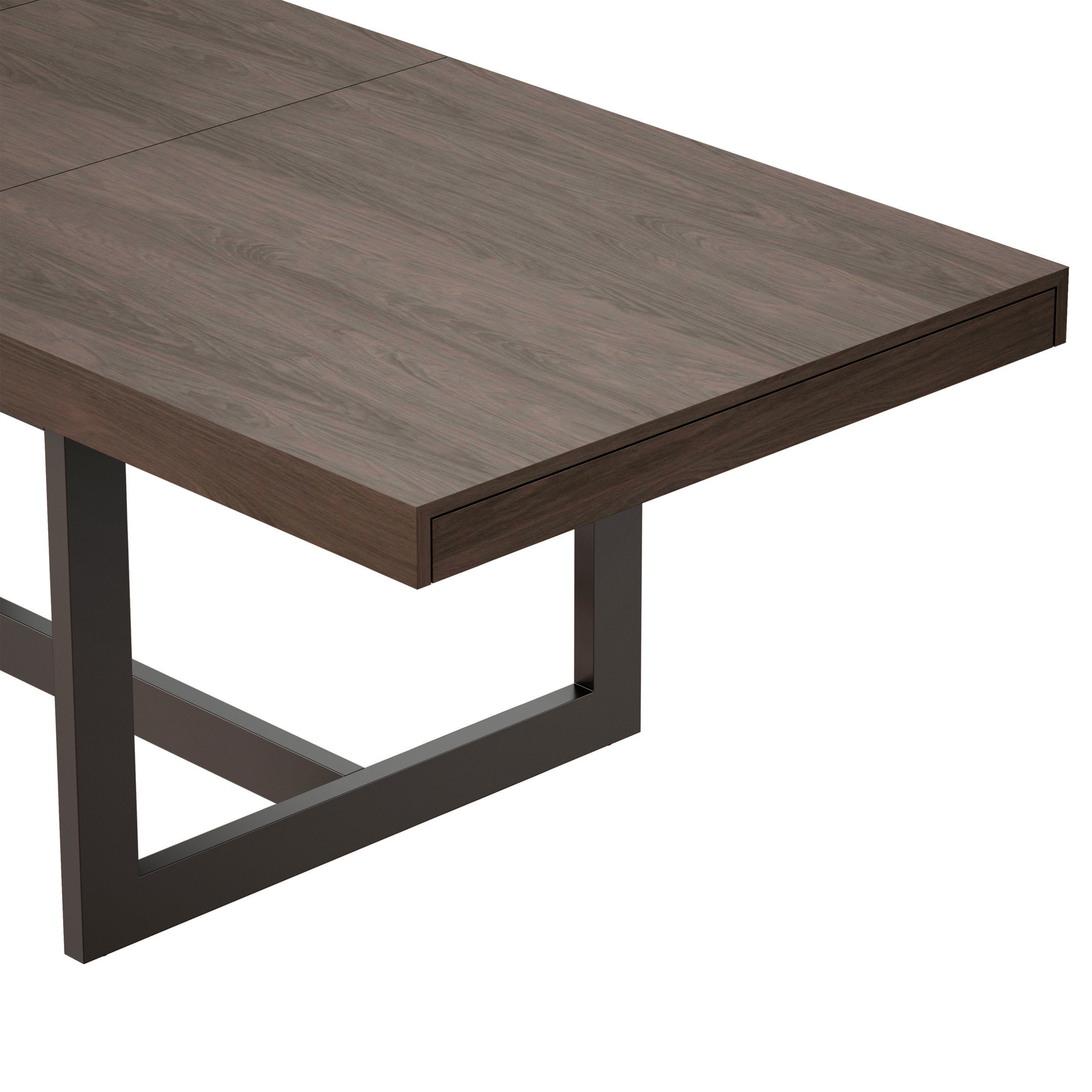 Archive Extension Storage Dining Table Open Crate and Barrel 3D model_8
