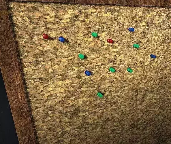 Pin Board 3D Model Low-poly 3D model