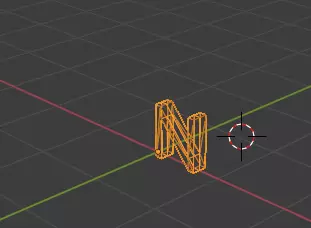 letter N Low-poly 3D model_0
