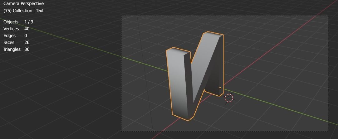 letter N Low-poly 3D model_4