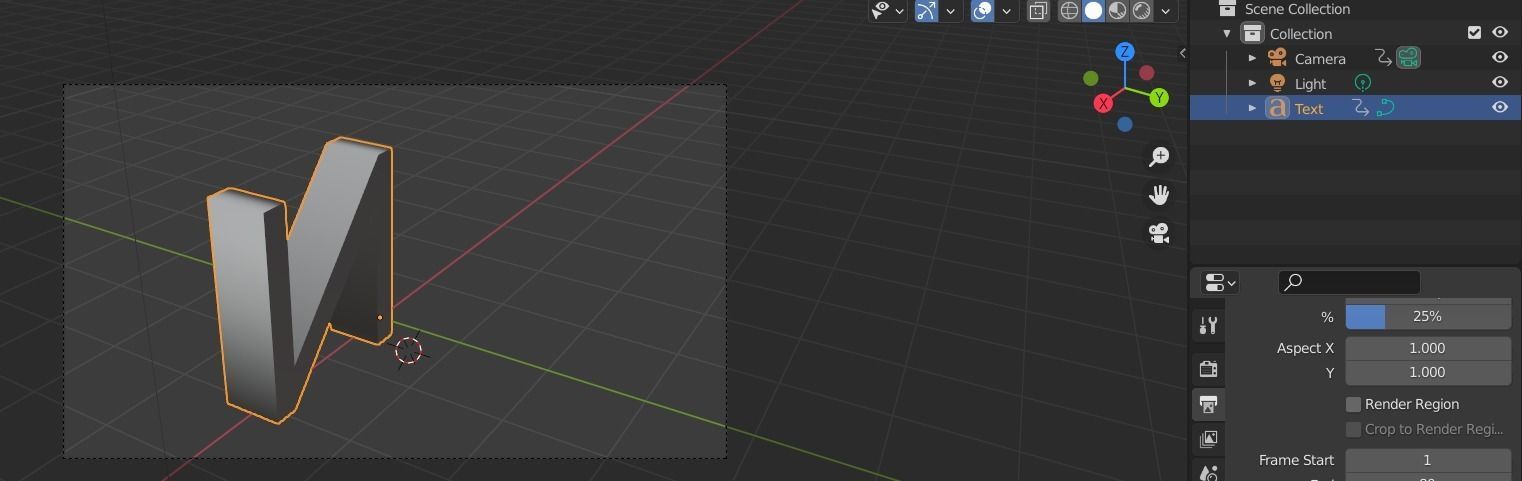 letter N Low-poly 3D model_6