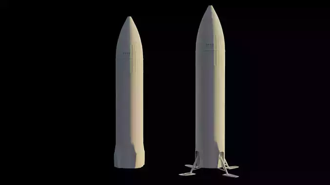 SpaceX Starship Moon Lander - Artemis 3 - 3D print model SpaceX Starship Moon Lander - Artemis 3 - 3D print model