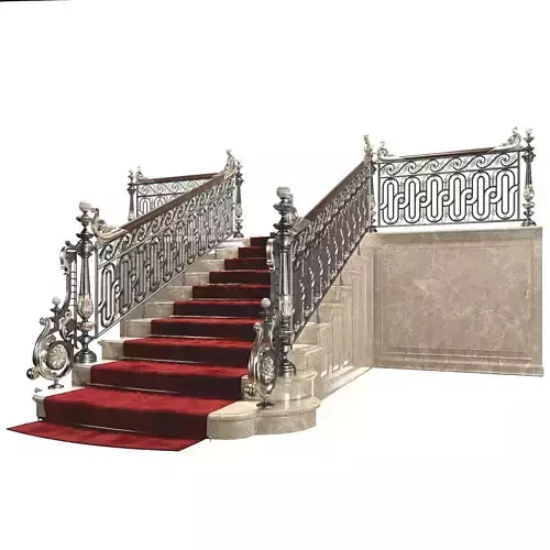 staircase 2 ornate with carpet