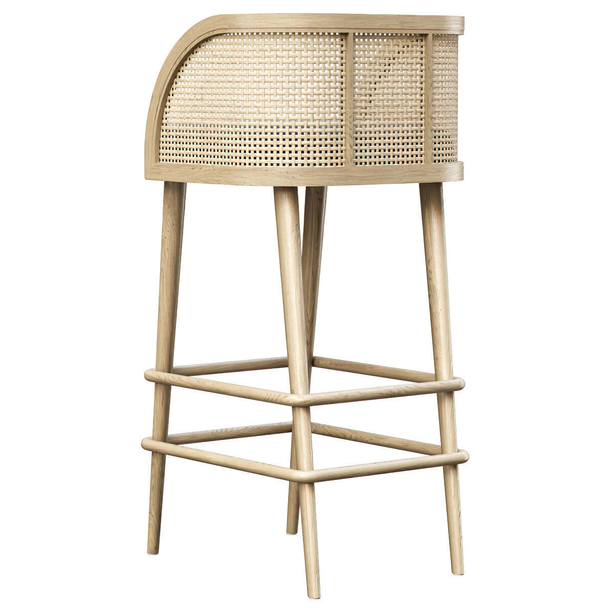 Rimma rattan bar stool DR78  3D model_3