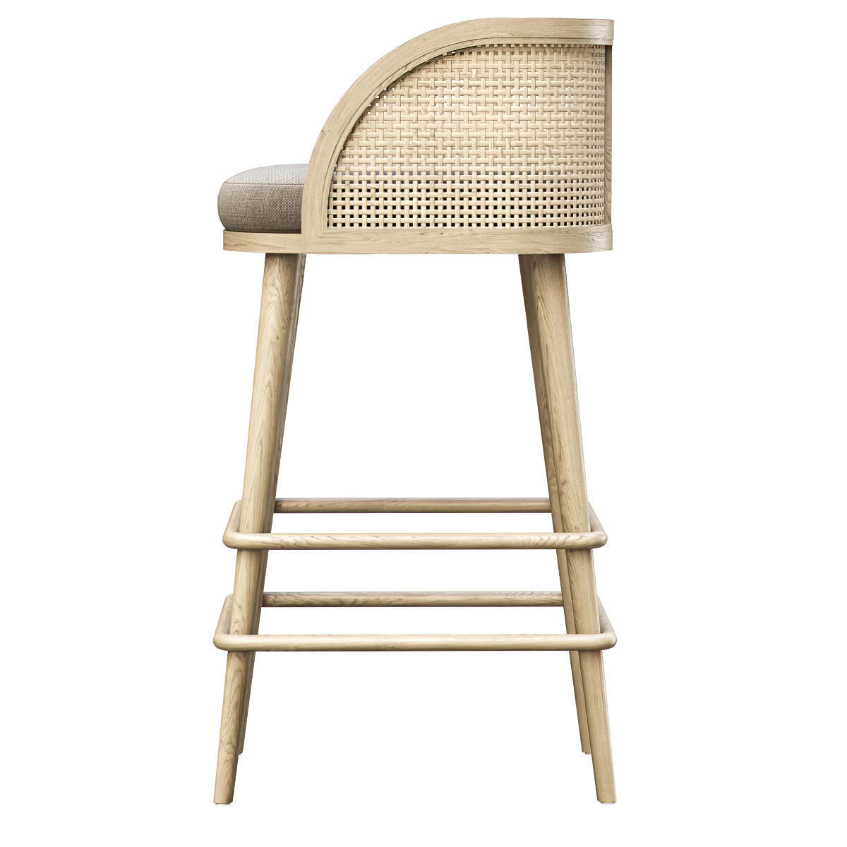 Rimma rattan bar stool DR78  3D model_2