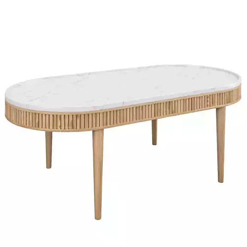 Kam Ce Kam Mausam Oval Coffee Table by Jehanara Knowles