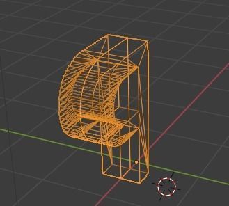 letter P Low-poly 3D model_8