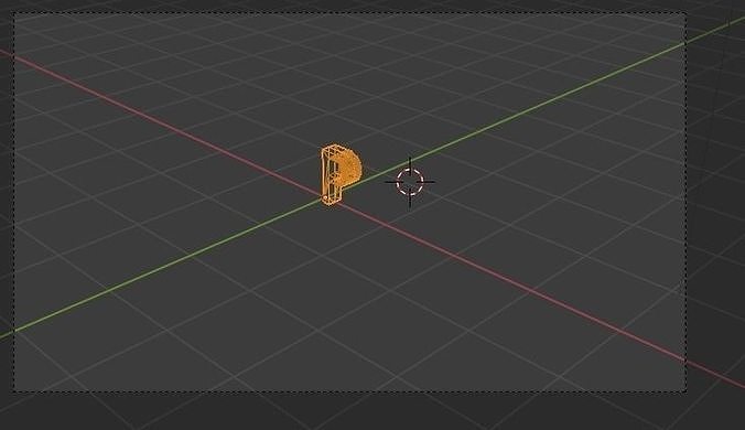letter P Low-poly 3D model