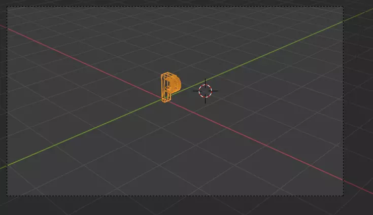 letter P Low-poly 3D model_0