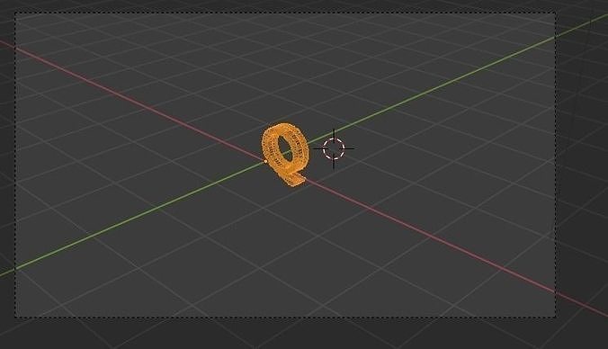 Letter Q p Low-poly 3D model