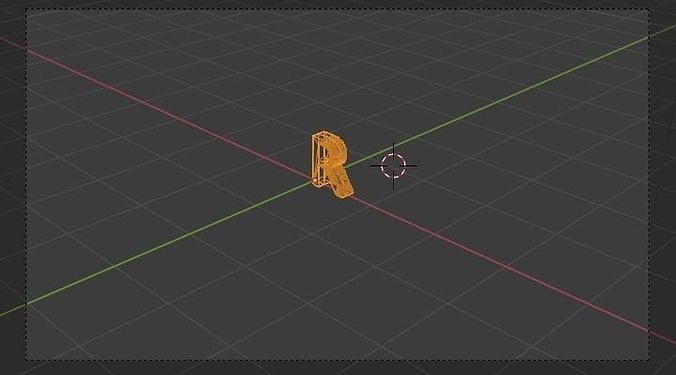 letter R chair Low-poly 3D model