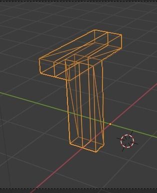 Letter T Low-poly 3D model_7
