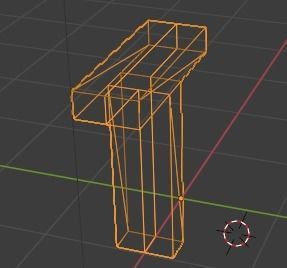 Letter T Low-poly 3D model_6