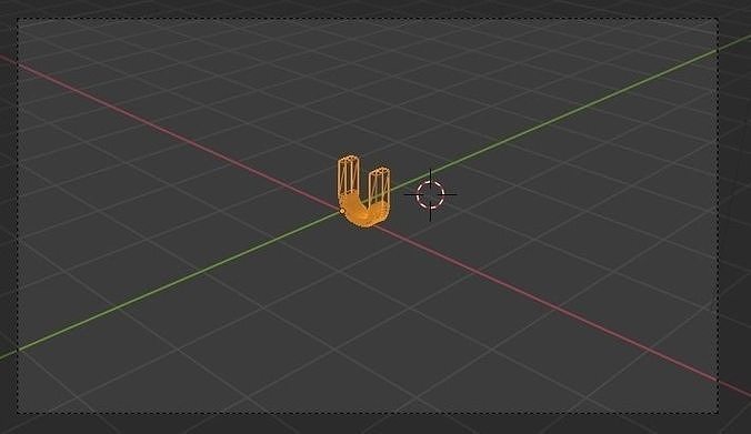 Letter U cactus Low-poly 3D model