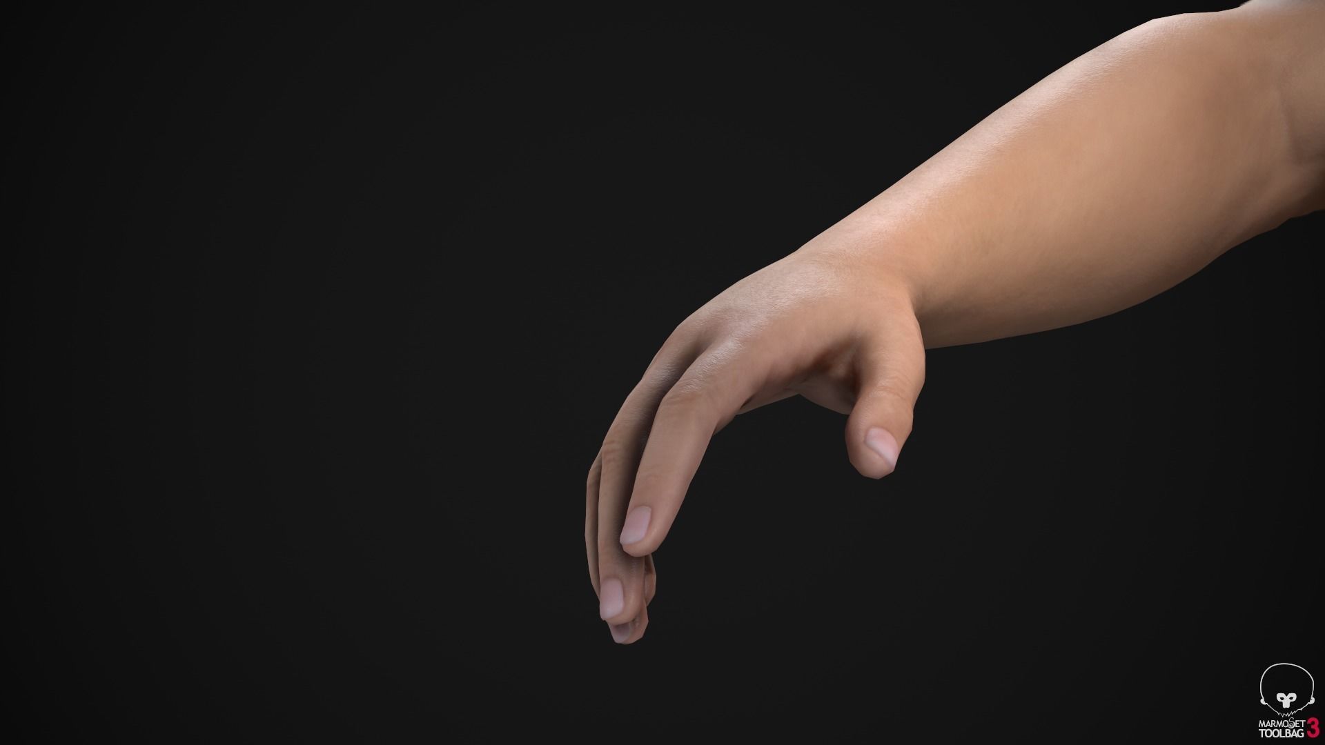 Plus size man body Low-poly 3D model_24