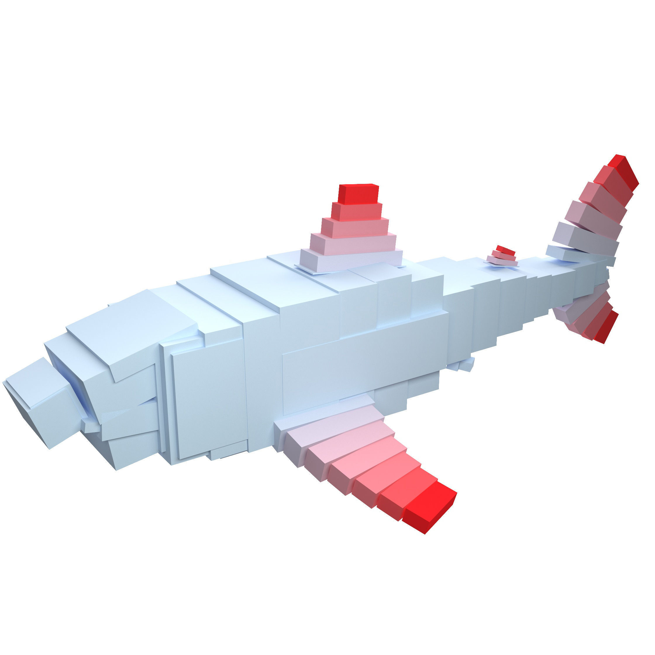 Shark great 3D model_12