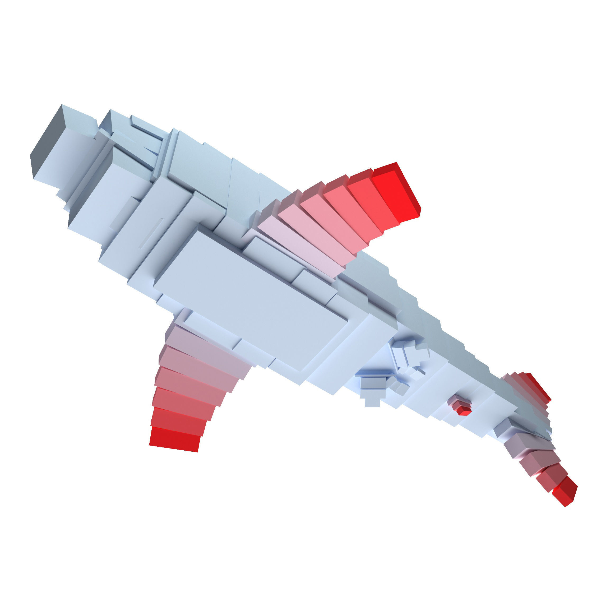 Shark great 3D model_11