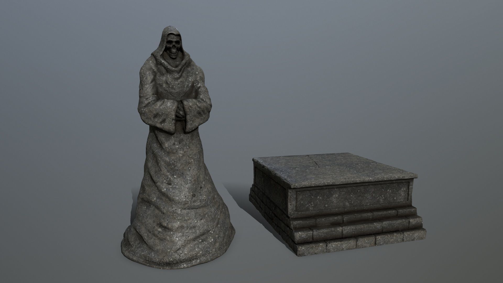 statue 2 Low-poly 3D model_10