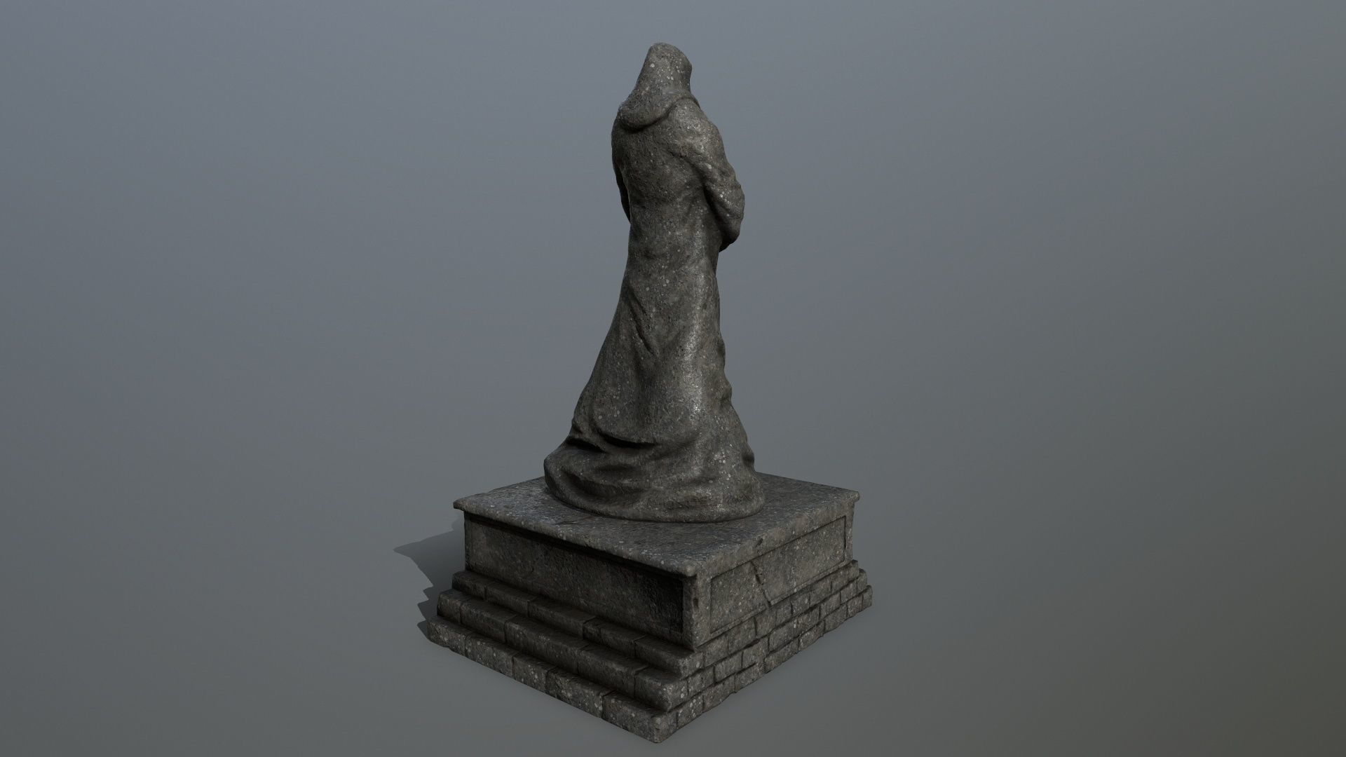 statue 2 Low-poly 3D model_3