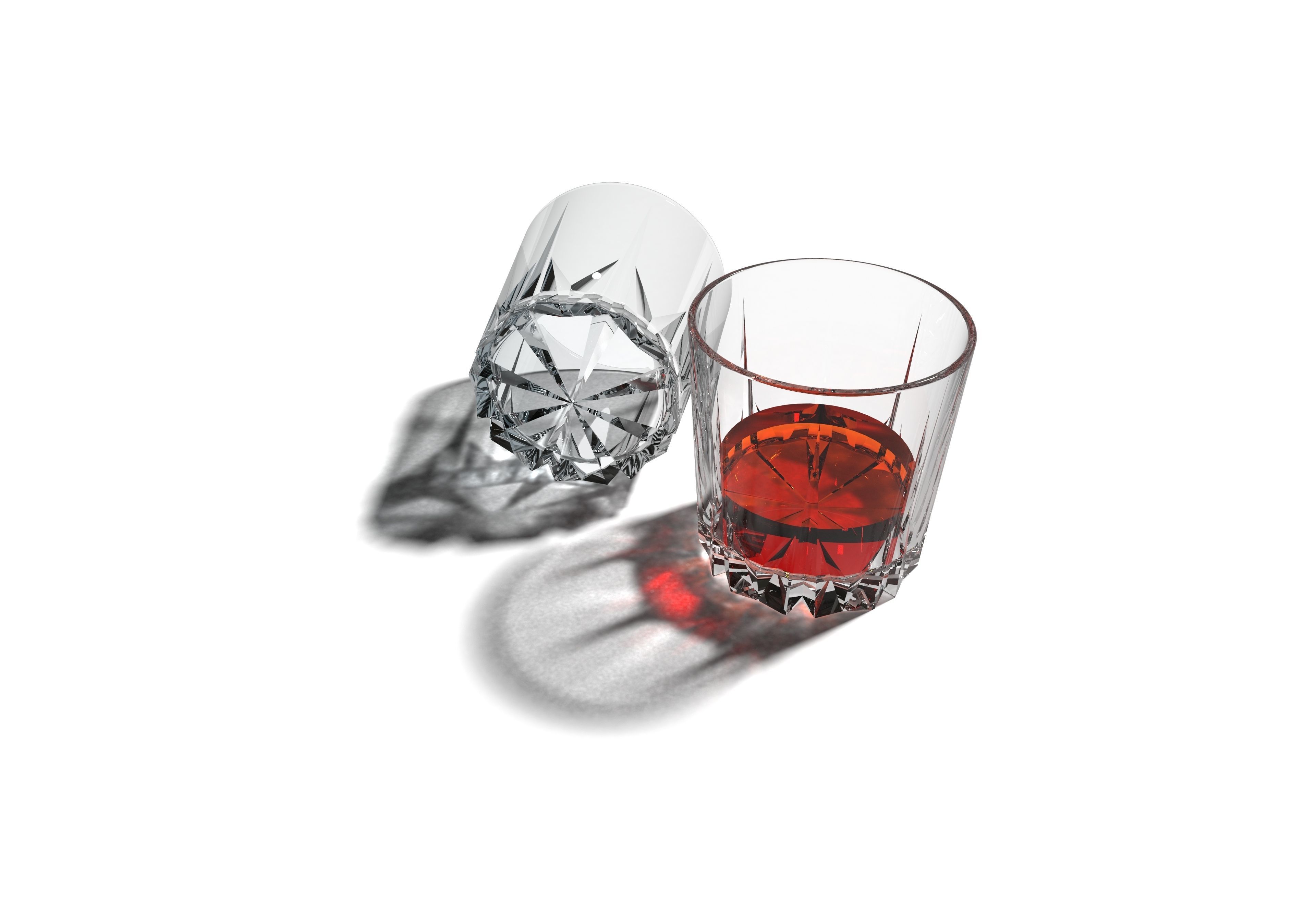 Glass of Whiskey 3D print model_1