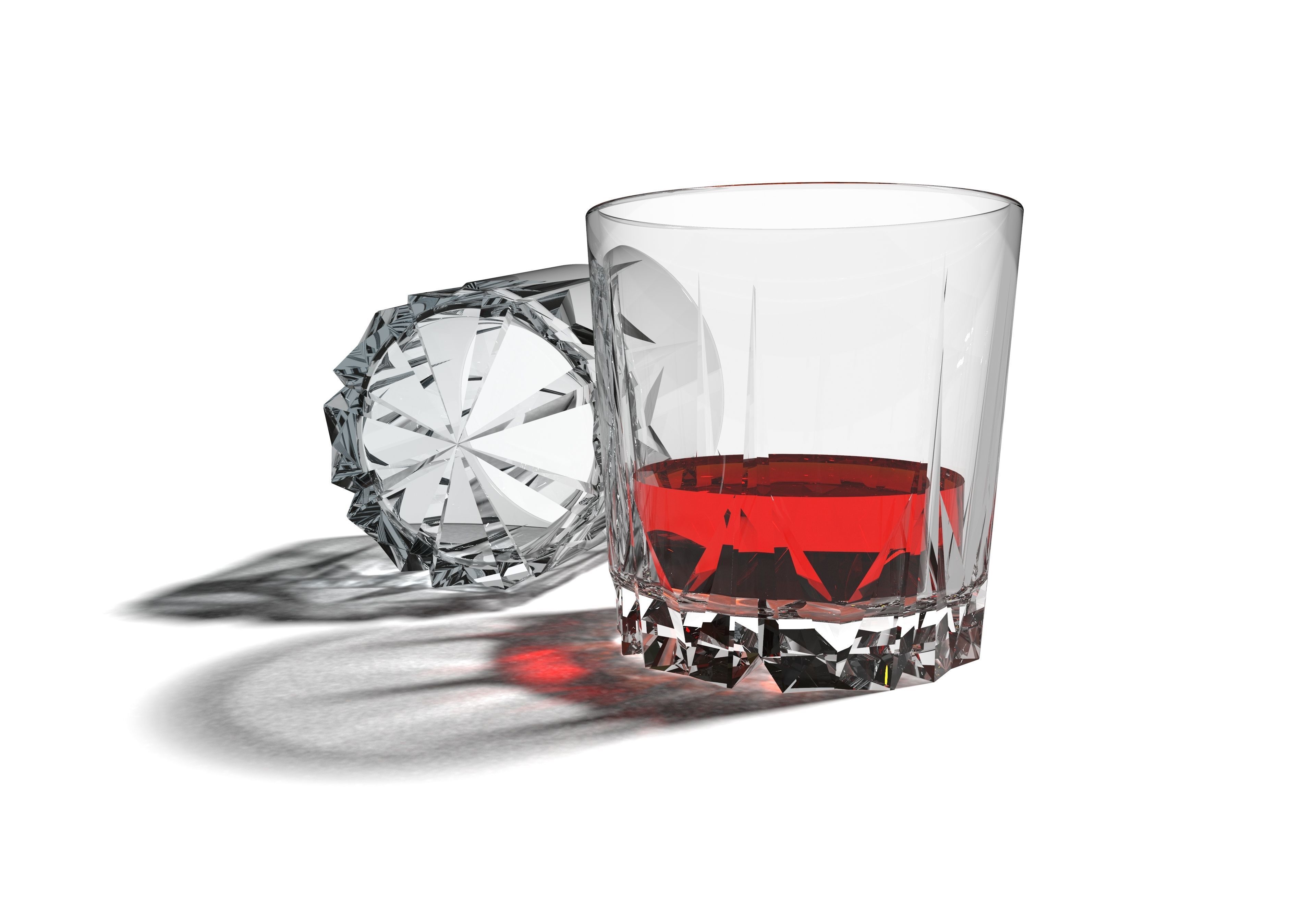 Glass of Whiskey 3D print model_5