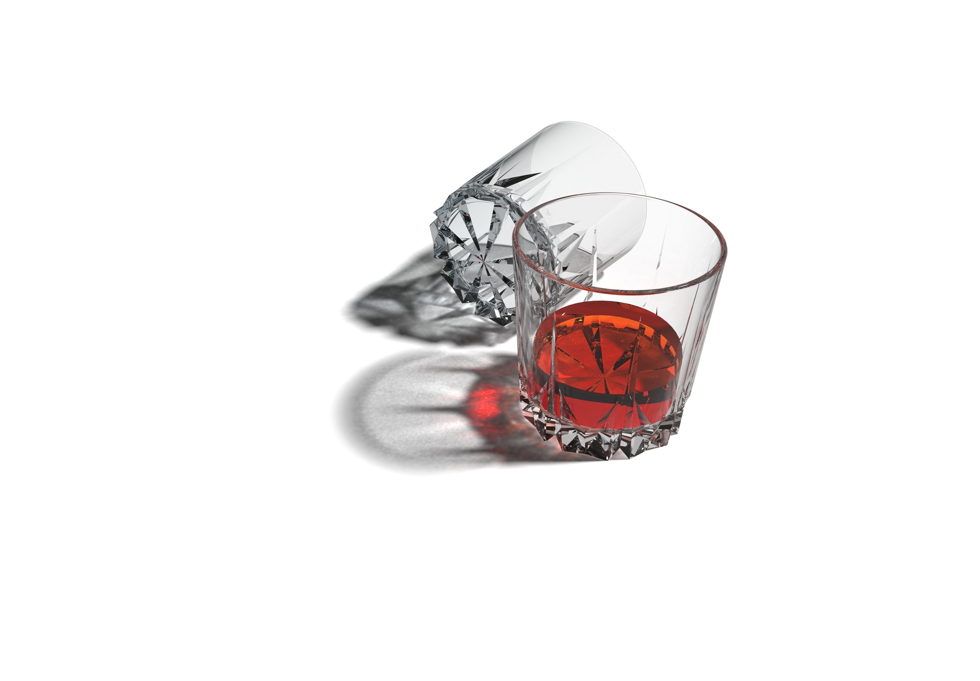 Glass of Whiskey 3D print model_2