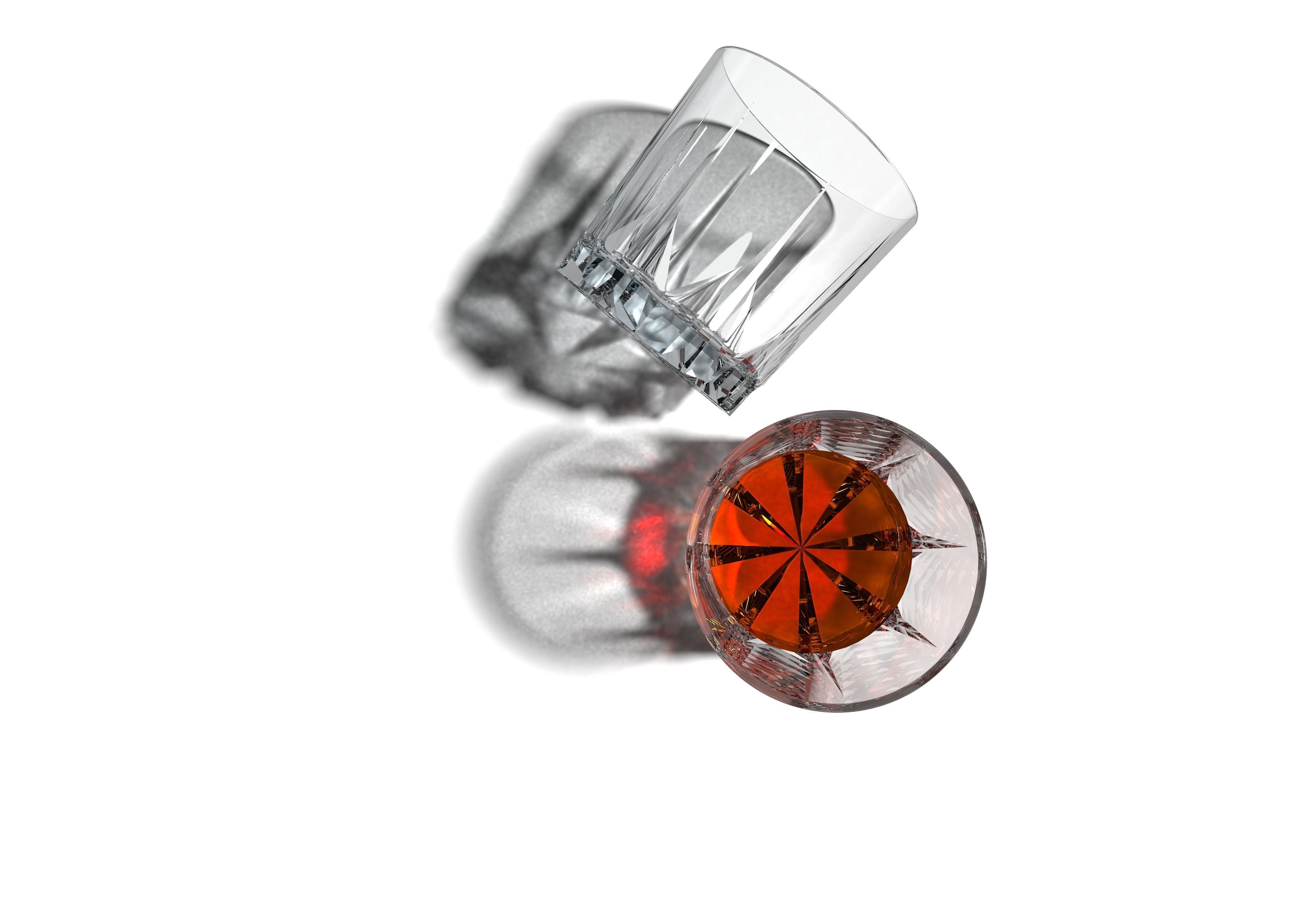 Glass of Whiskey 3D print model_4