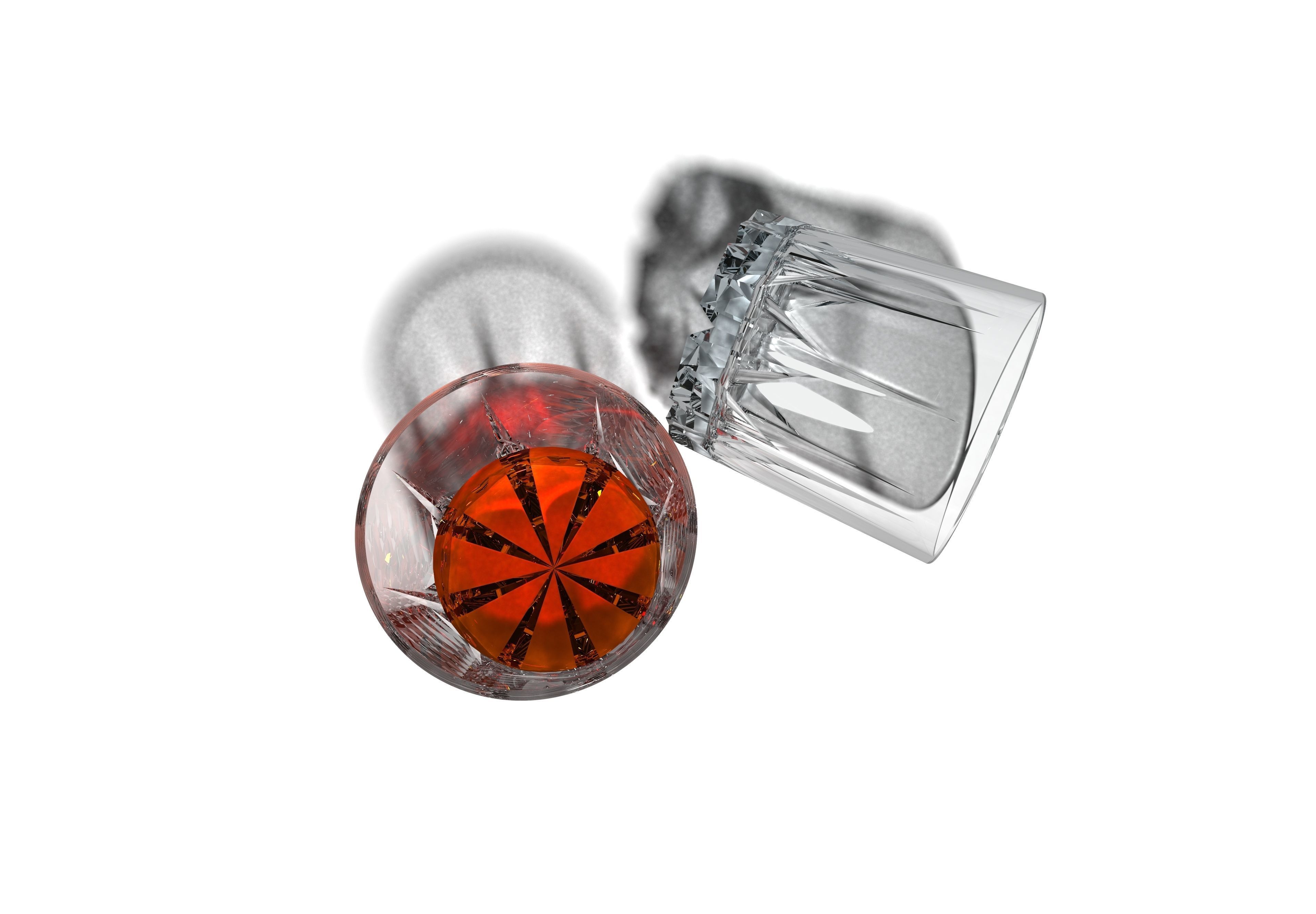 Glass of Whiskey 3D print model_9