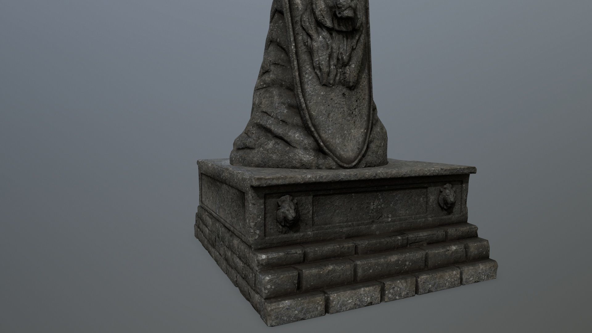 statue 3 lord of rings Low-poly 3D model_10
