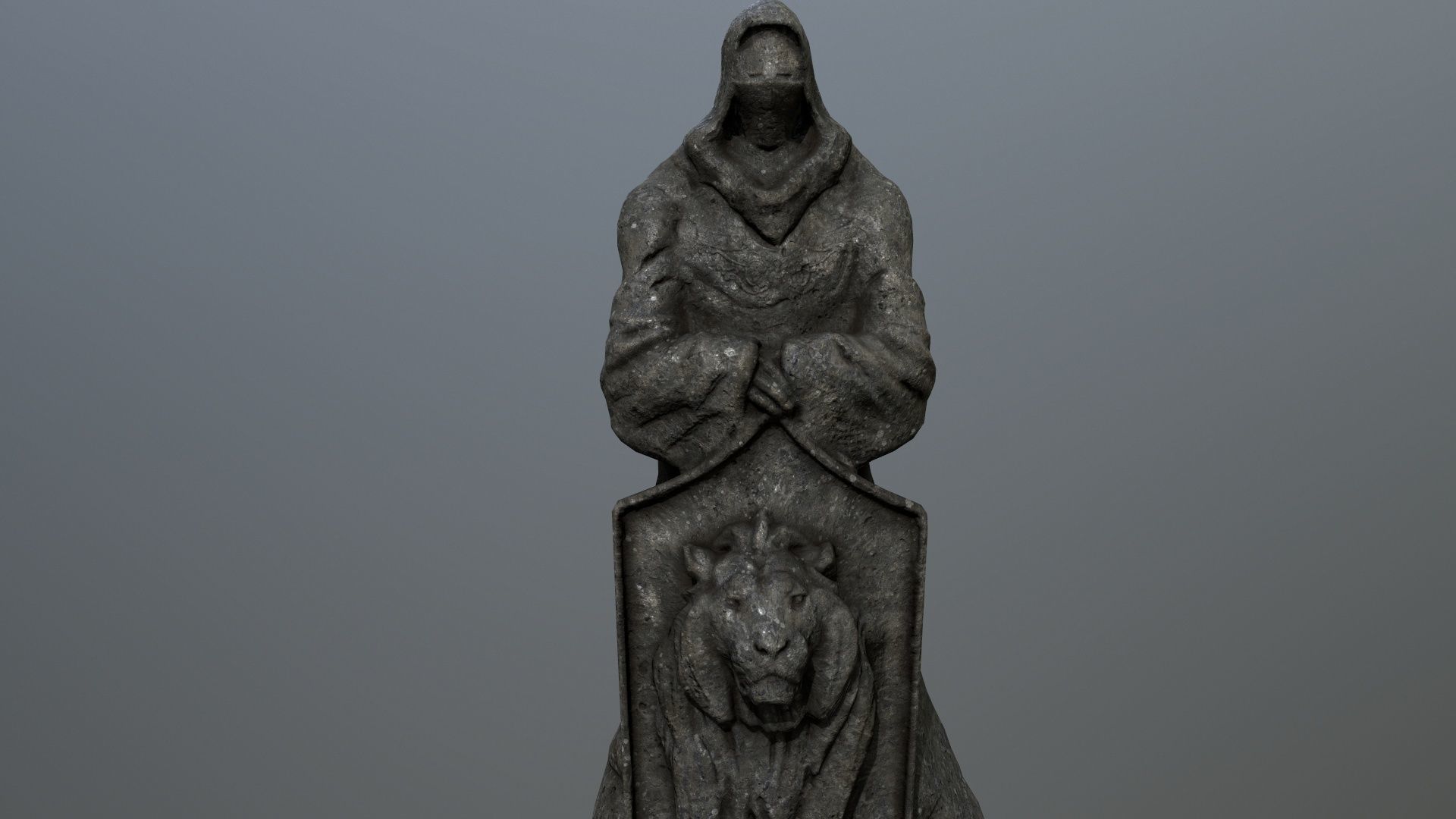 statue 3 lord of rings Low-poly 3D model_8