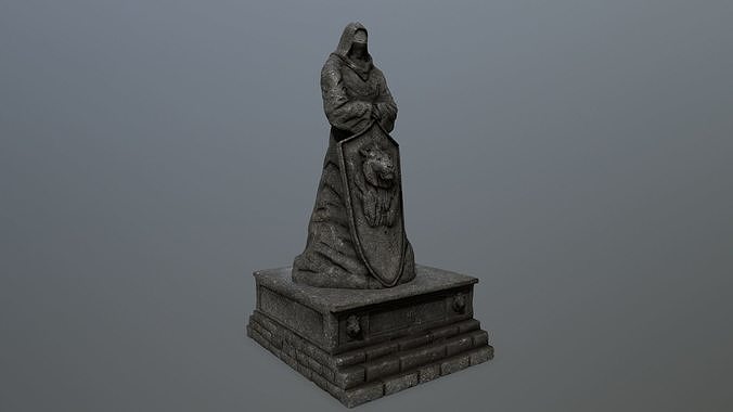 statue 3 lord of rings Low-poly 3D model