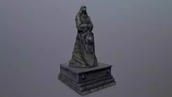 statue 3 lord of rings Low-poly 3D model