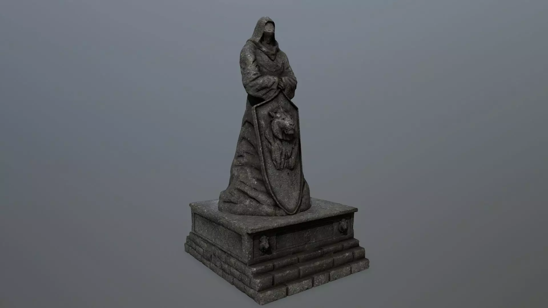 statue 3 lord of rings Low-poly 3D model_0