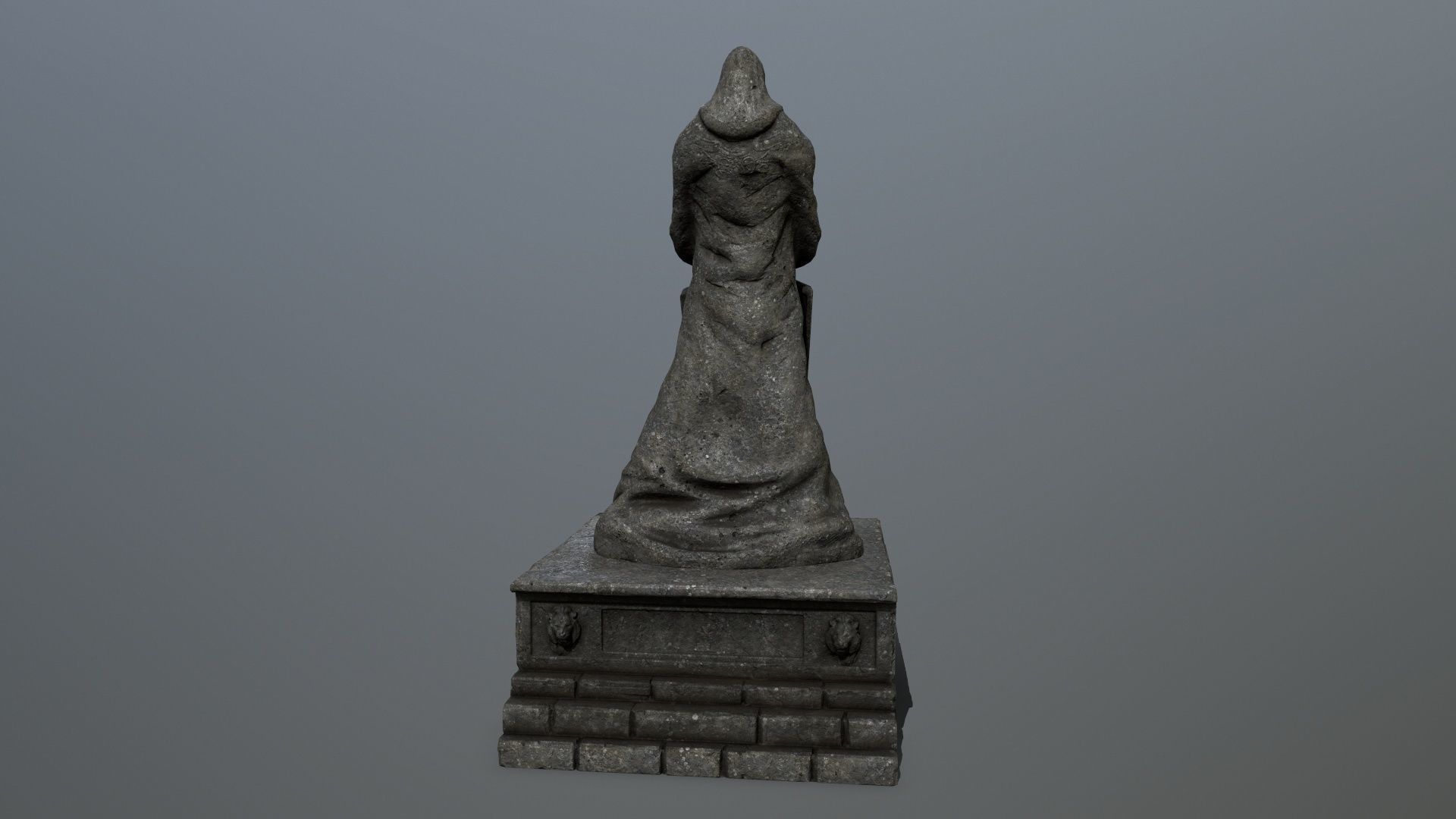 statue 3 lord of rings Low-poly 3D model_4