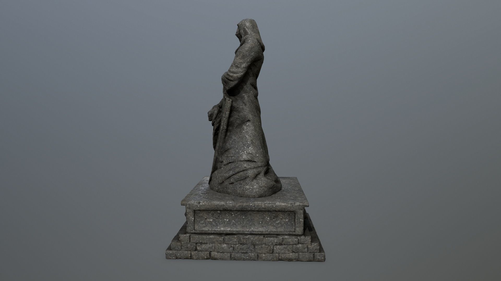 statue 3 lord of rings Low-poly 3D model_6