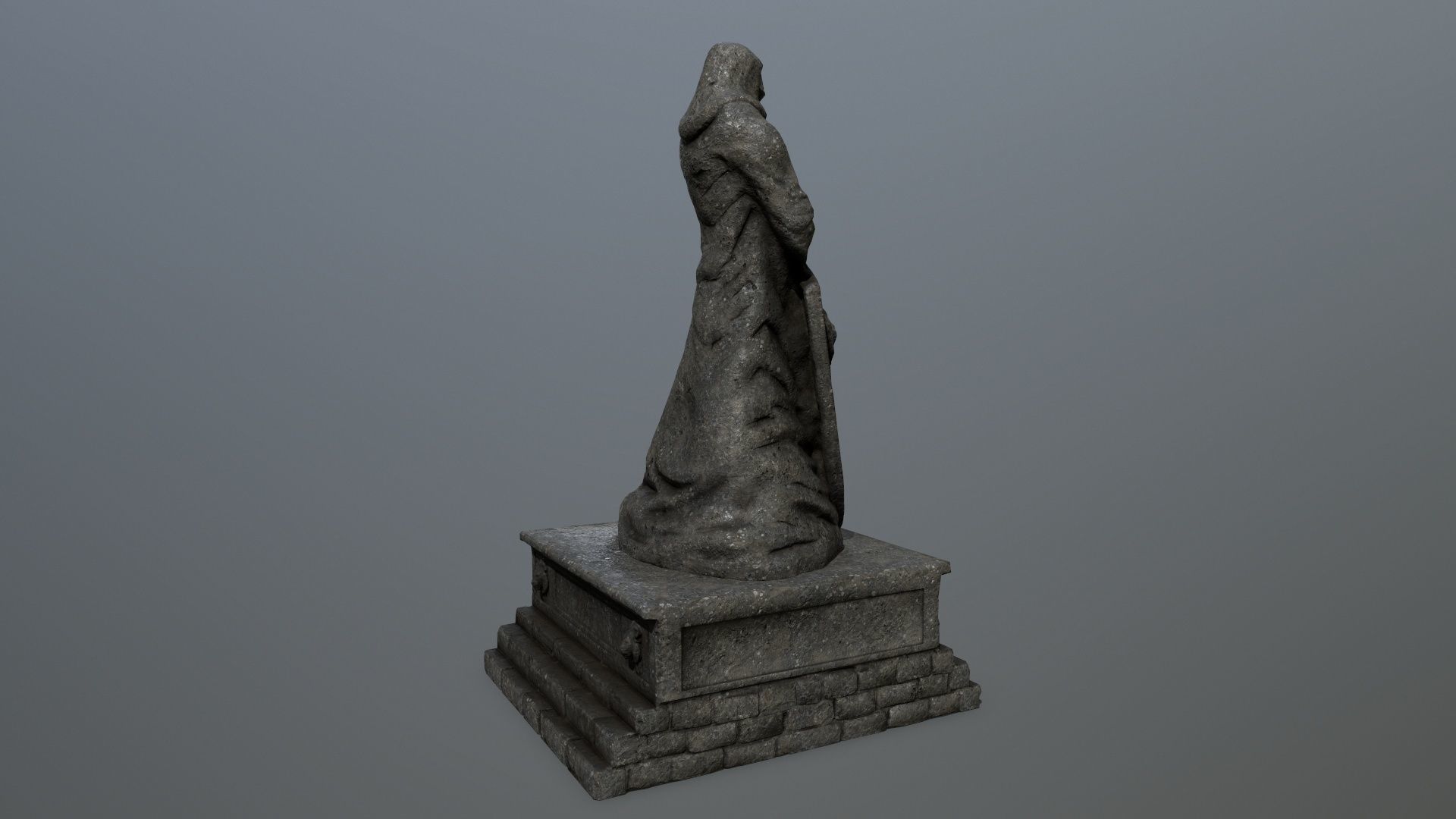 statue 3 lord of rings Low-poly 3D model_3