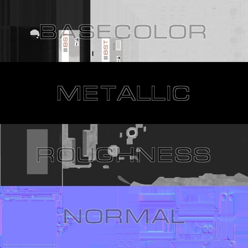 Battery 01 clear PBR Low-poly 3D model_20