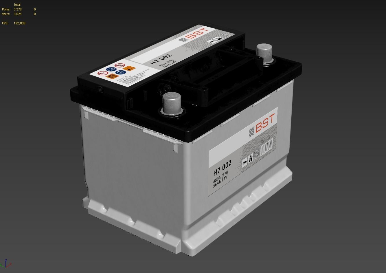 Battery 01 clear PBR Low-poly 3D model_19
