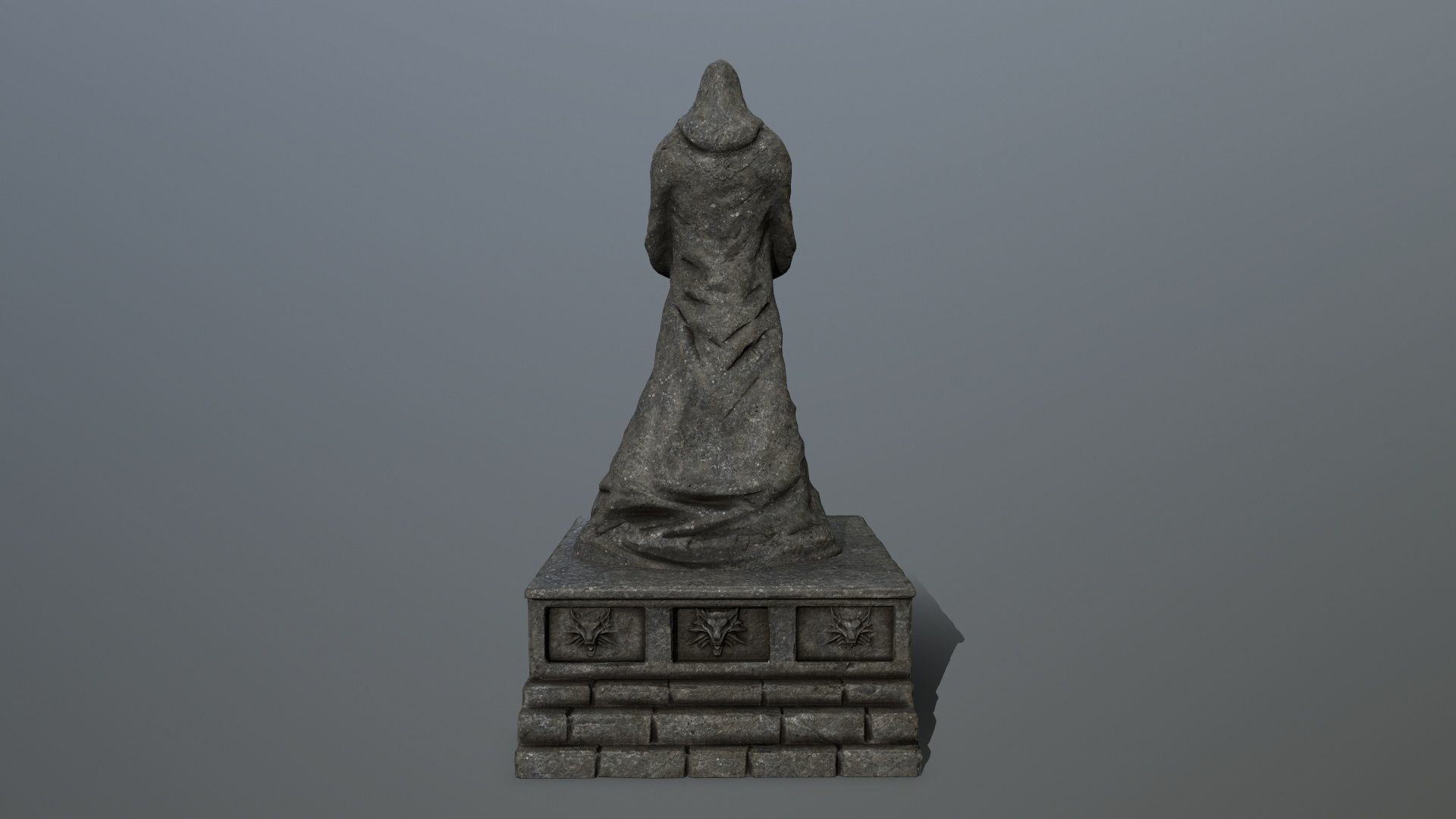 statue 4 Low-poly 3D model_4