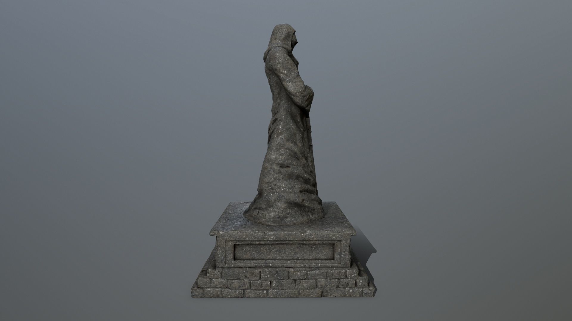 statue 4 Low-poly 3D model_2