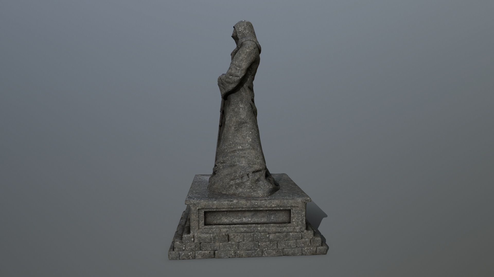 statue 4 Low-poly 3D model_6