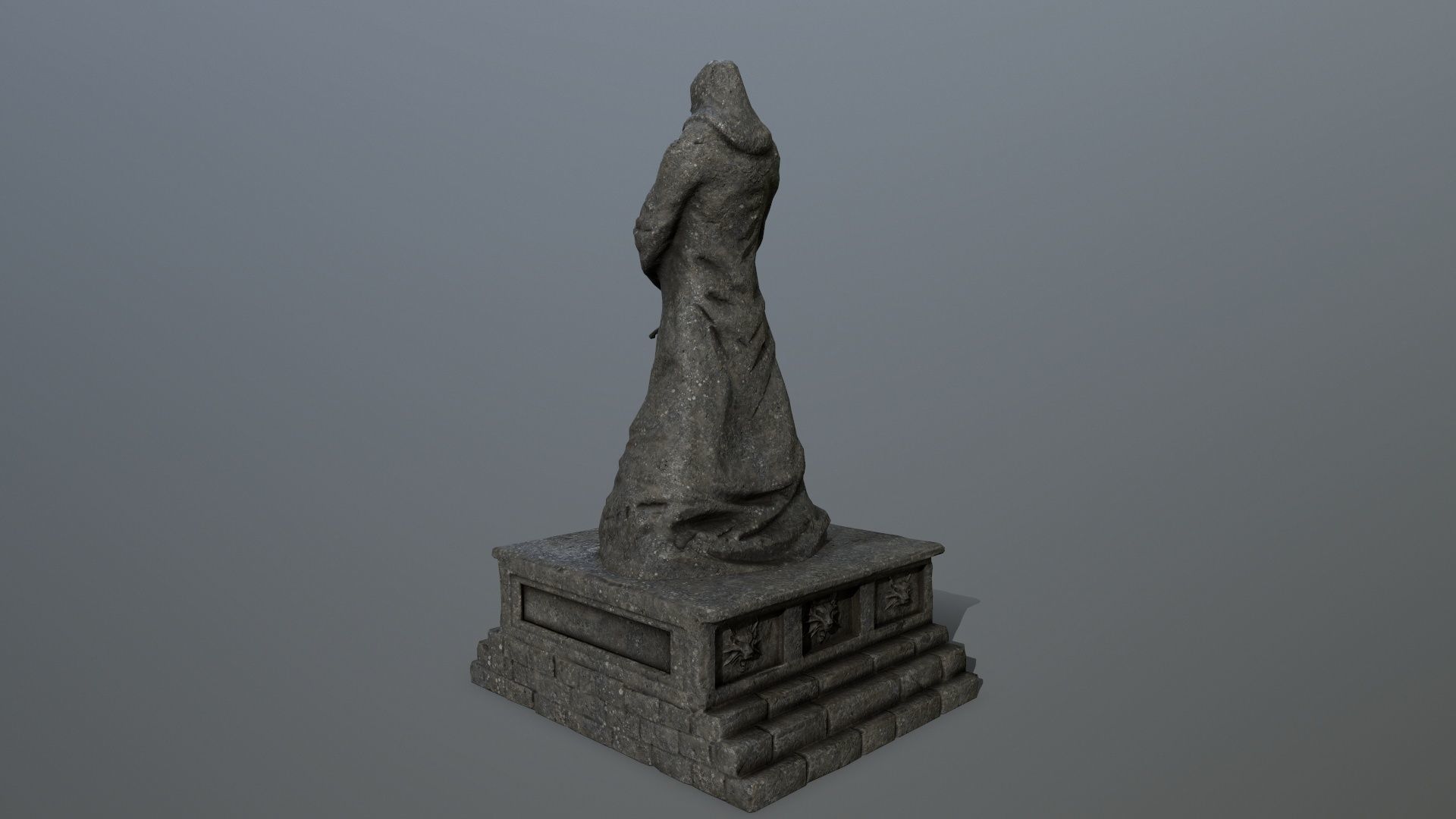 statue 4 Low-poly 3D model_5