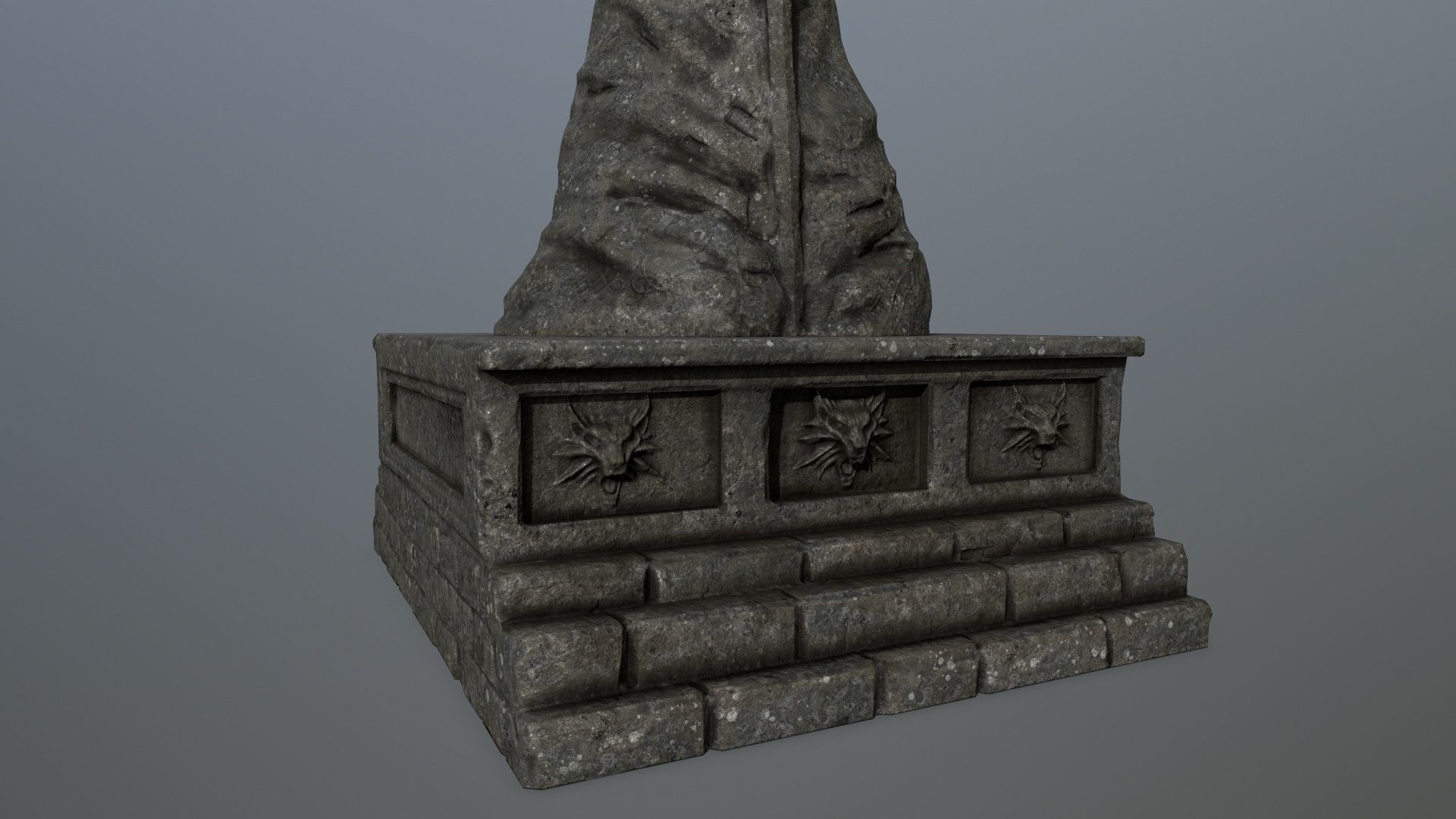 statue 4 Low-poly 3D model_10