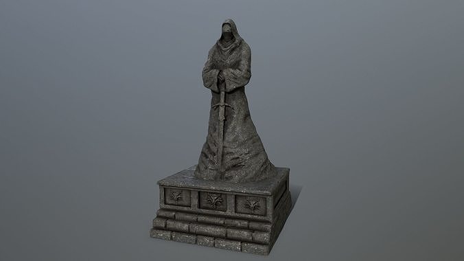 statue 4 Low-poly 3D model